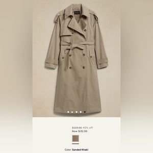 Trench Coat in Khaki. Currently online for &159. Perfect condition!